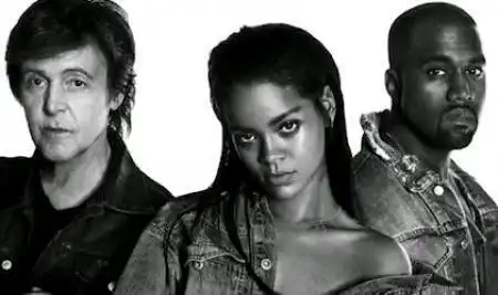 скачать клип Rihanna And Kanye West and Paul McCartney - FourFiveSeconds